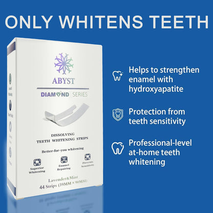 ABYST Diamond Dissolving Teeth Whitening Strips – Enamel-Safe, 44Ct