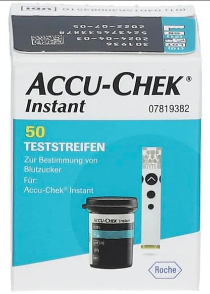 Accu-Chek Instant Test Strips – 50 Pack for Quick Glucose Readings