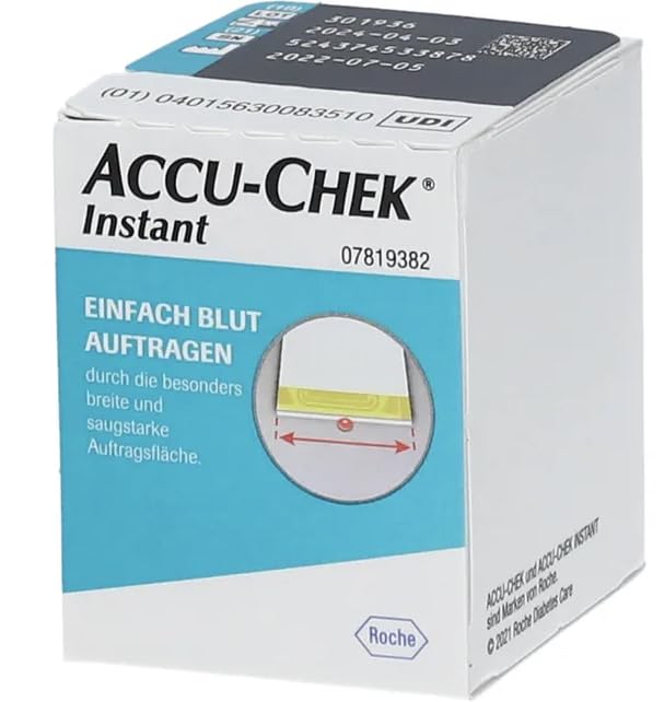 Accu-Chek Instant Test Strips – 50 Pack for Quick Glucose Readings