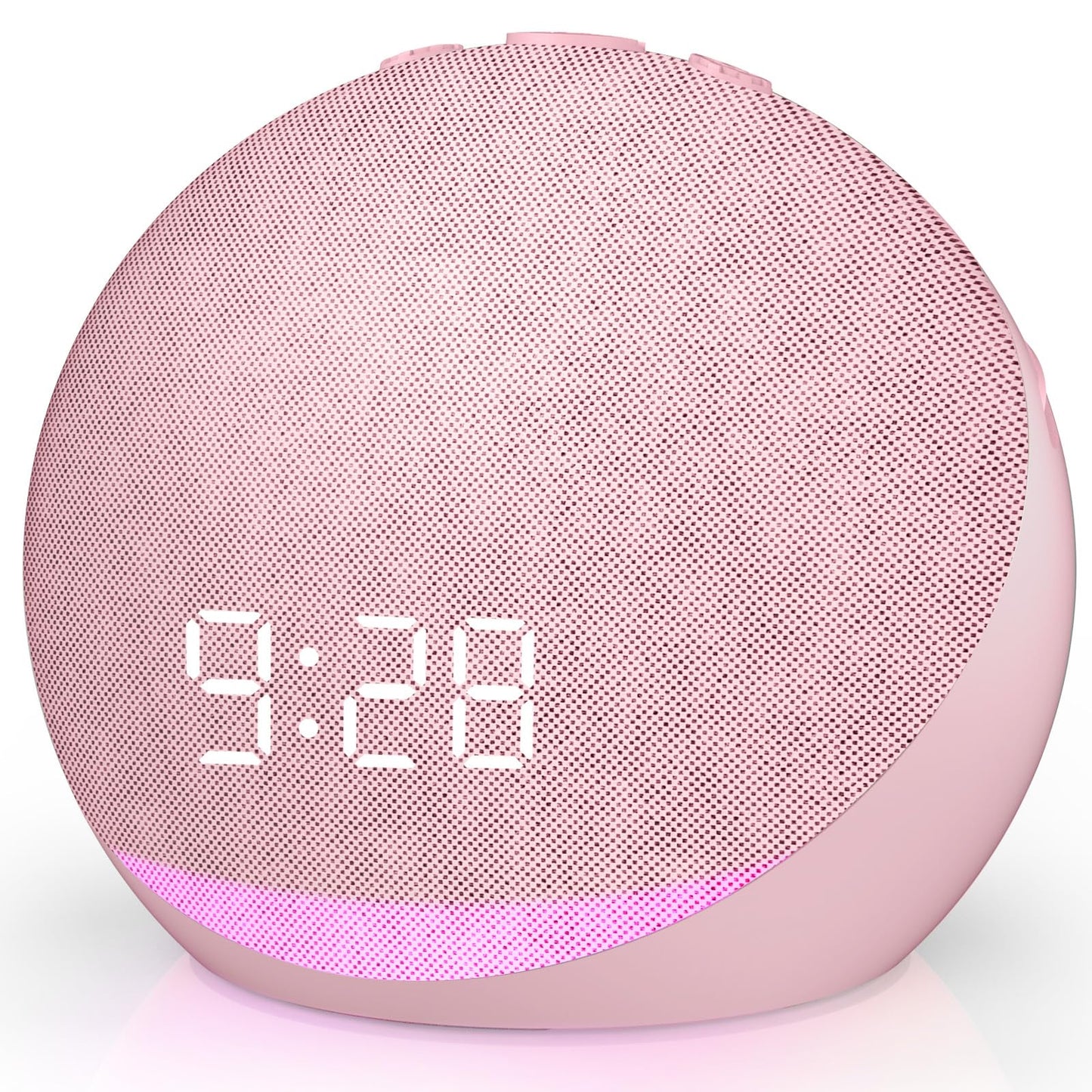 Acedeck Sound Machine Alarm Clock Pink | 25 Sleep Sounds, Gentle Wake, Bluetooth Speaker
