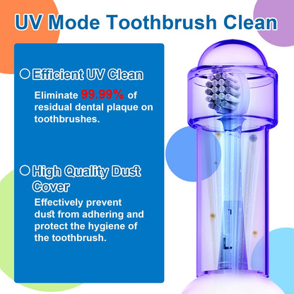 Acelike UV Self-Clean Kids Electric Toothbrush – 4 Modes, 2-Min Timer, 60-Day Charge (Blue)