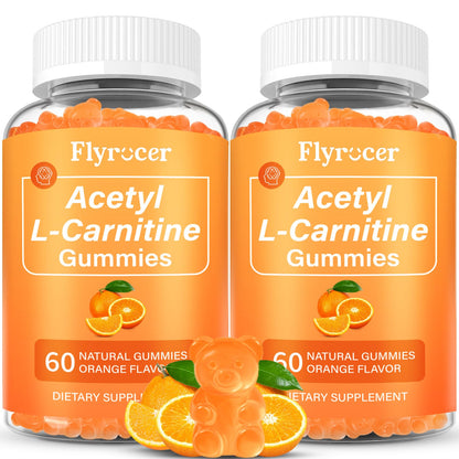 2 Pack Acetyl L-Carnitine Gummies – Energy & Brain Support (Vegan, Non-GMO)