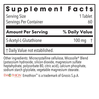 Allergy Research Group Acetyl-Glutathione 100 mg - Immune Support - 60 Count