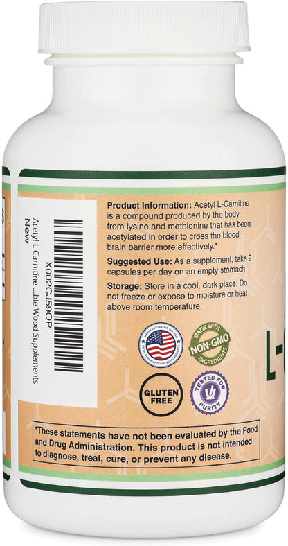 Acetyl L-Carnitine 1000mg – 150 Capsules | Brain Function & Endurance