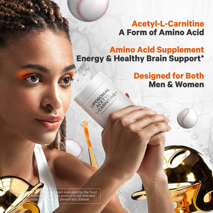 Codeage Liposomal Acetyl-L-Carnitine+ Supplement - 500 mg per Serving, 3-Month Supply
