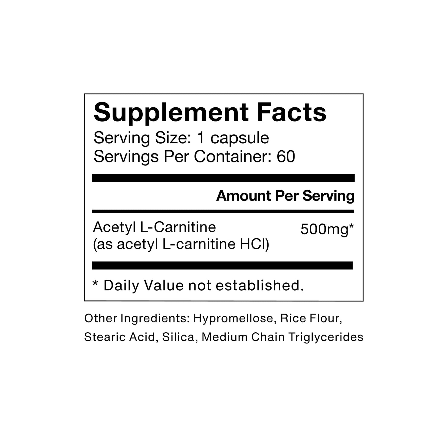 Momentous Acetyl-Carnitine - NSF Certified for Sport - 60 Servings