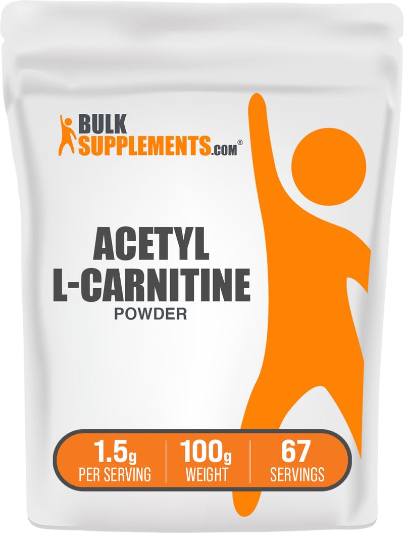 Acetyl L-Carnitine Powder 1.5g Serving | ALCAR HCl | Gluten Free | BulkSupplements