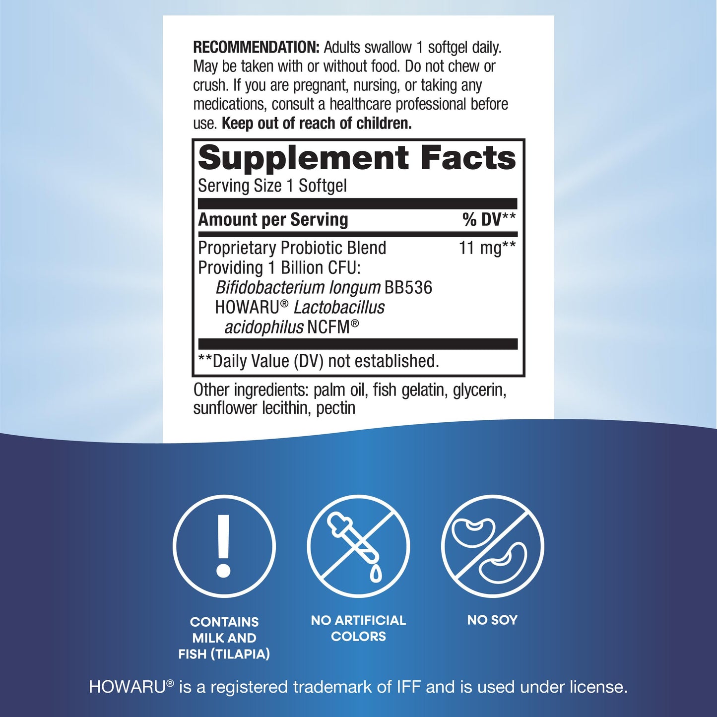 Nature's Way Acidophilus Probiotic Pearls - 1B Cultures, 30 Softgels