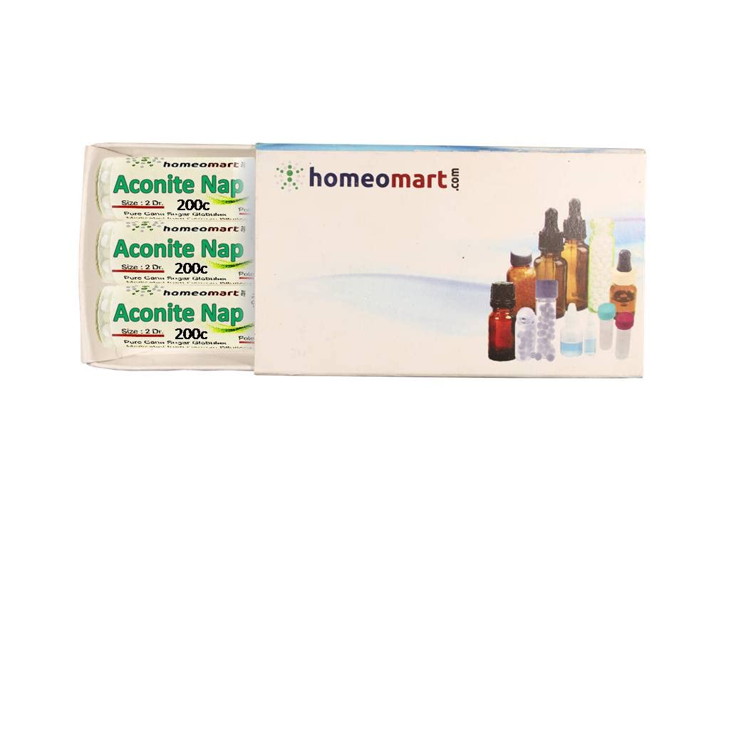 Homeomart.com Aconite Napellus Homeopathy Pellets (Pills) in 200C Potency, Pack of 3