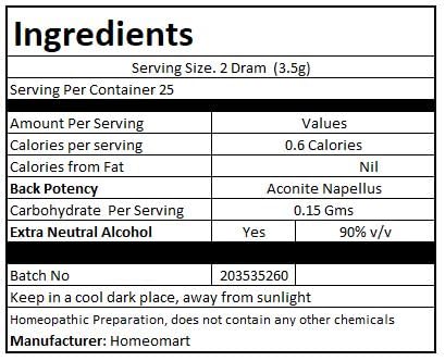Homeomart.com Aconite Napellus Homeopathy Pellets (Pills) in 200C Potency, Pack of 3