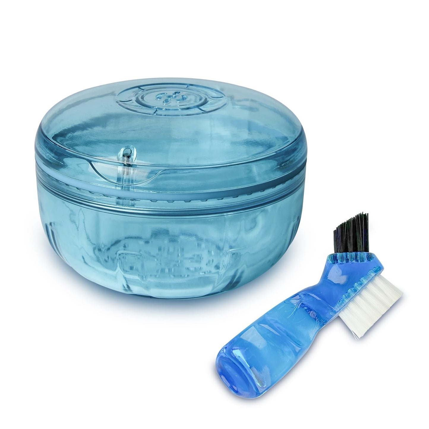 ACSKD Retainer Cleaning Case – Portable Leak-Proof Denture Cup (Blue)