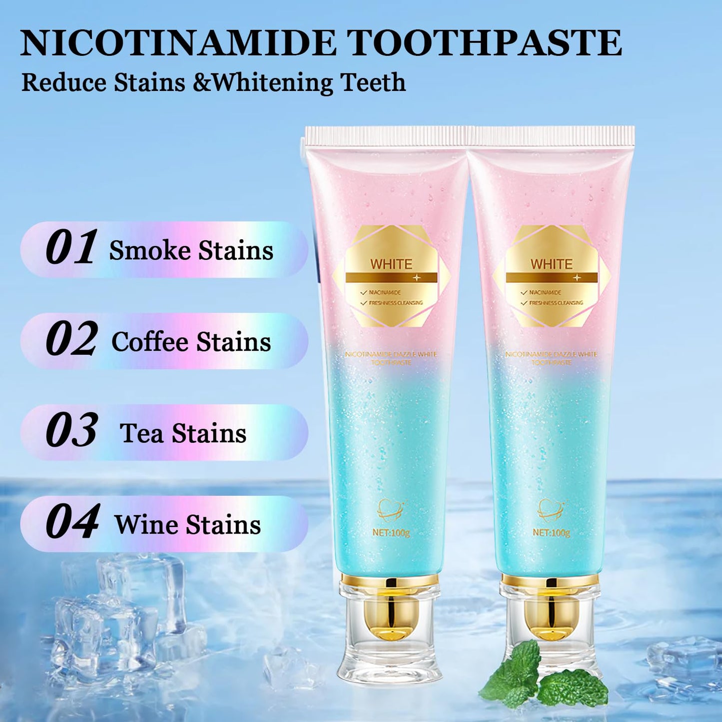 Acssart Niacinamide Whitening Toothpaste – 2 Pack