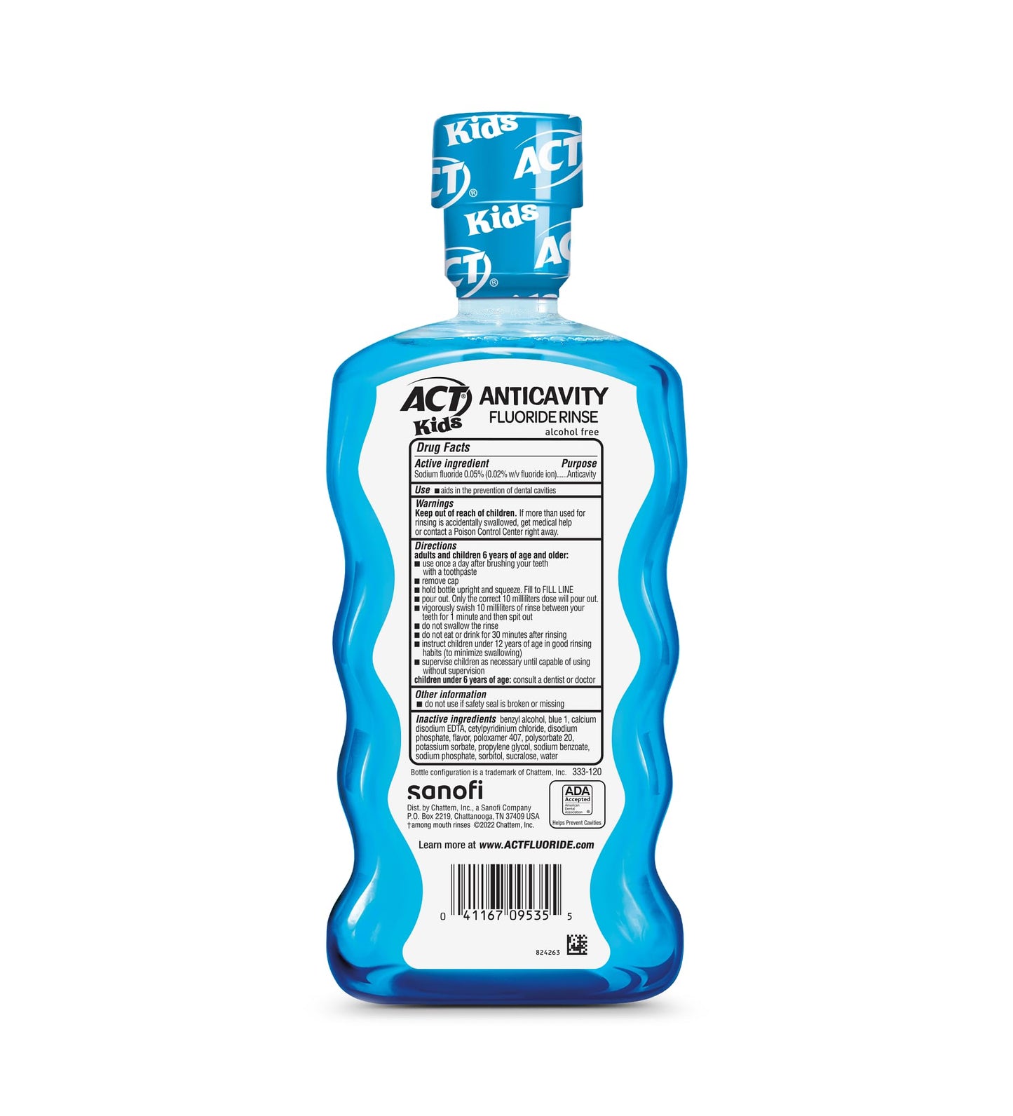 ACT Kids Anticavity Mouthwash Pineapple Punch 3-Pack, 16.9 fl oz