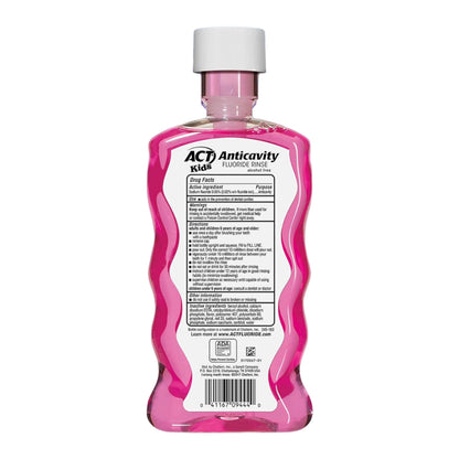 ACT Kids Fluoride Rinse Bubblegum Blowout Flavor – 18 oz Bottles (Pack of 3)