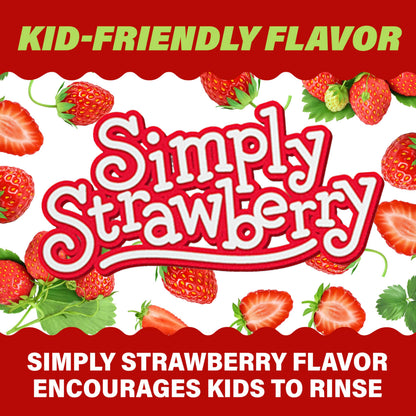 ACT Kids Anticavity Fluoride Mouthwash, Simply Strawberry, 16.9 fl oz Pack of 3