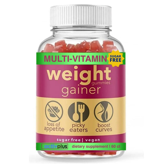 ACTIV PLUS Gainer for Women | 10 clinically Studied Ingredients | Plant Based Vegan Strawberry Flavor | Packaging May Vary | Sugar Free 60 Gummies BritishVita | Premium UK Vitamins & Wellness Supplements