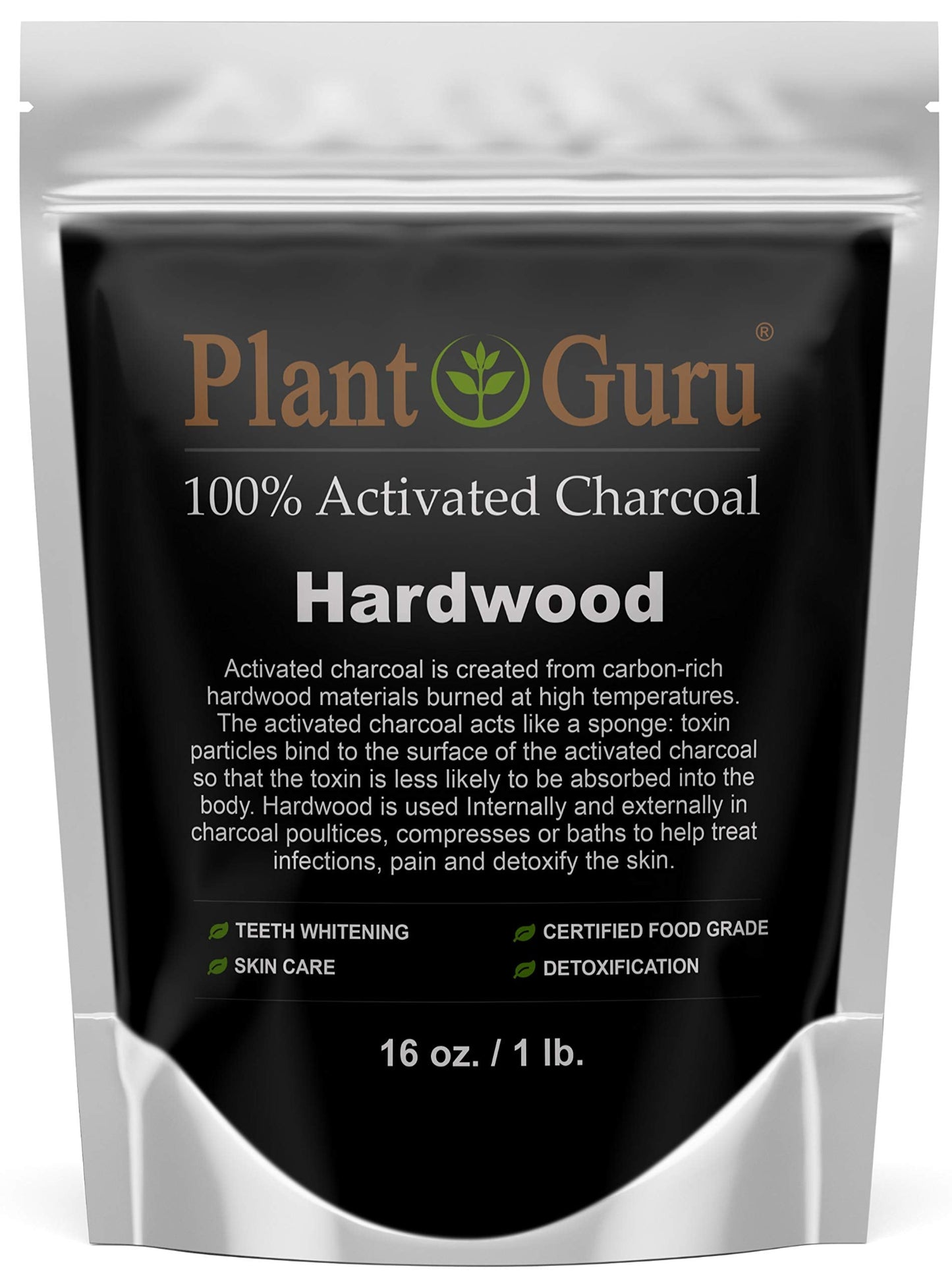 Activated Charcoal Powder 1 lb – Hardwood, Food Grade, Kosher, Non-GMO | Teeth Whitening & Skincare