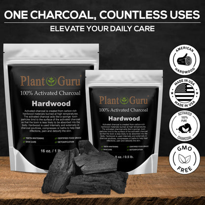 Activated Charcoal Powder 1 lb – Hardwood, Food Grade, Kosher, Non-GMO | Teeth Whitening & Skincare