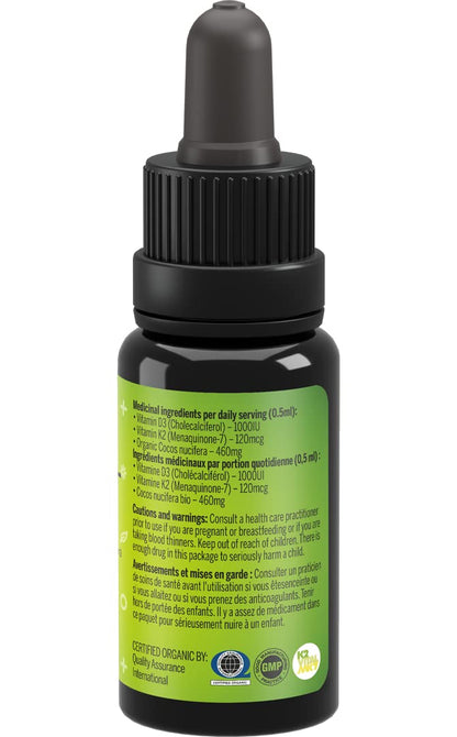 Activation Products - Perfect K2D3, Liquid Vitamin D3 with K2, Vitamin K2 and D3 Supplement in MCT Oil, D3K2 Vitamins for Bone Strength and Immune Support, D3+K2 Vitamins for Calcium Absorption, 15 ml