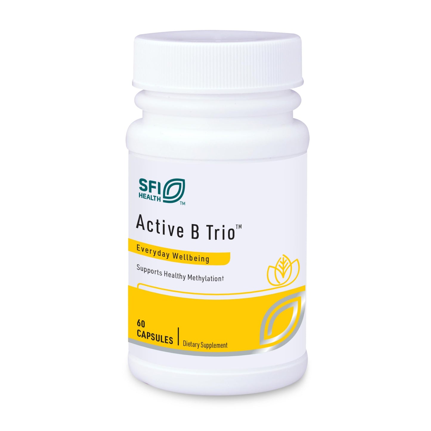 Active B Trio – Methylated B Complex (B6, B12, Folate) | Klaire Labs SFI Health (60 Capsules)