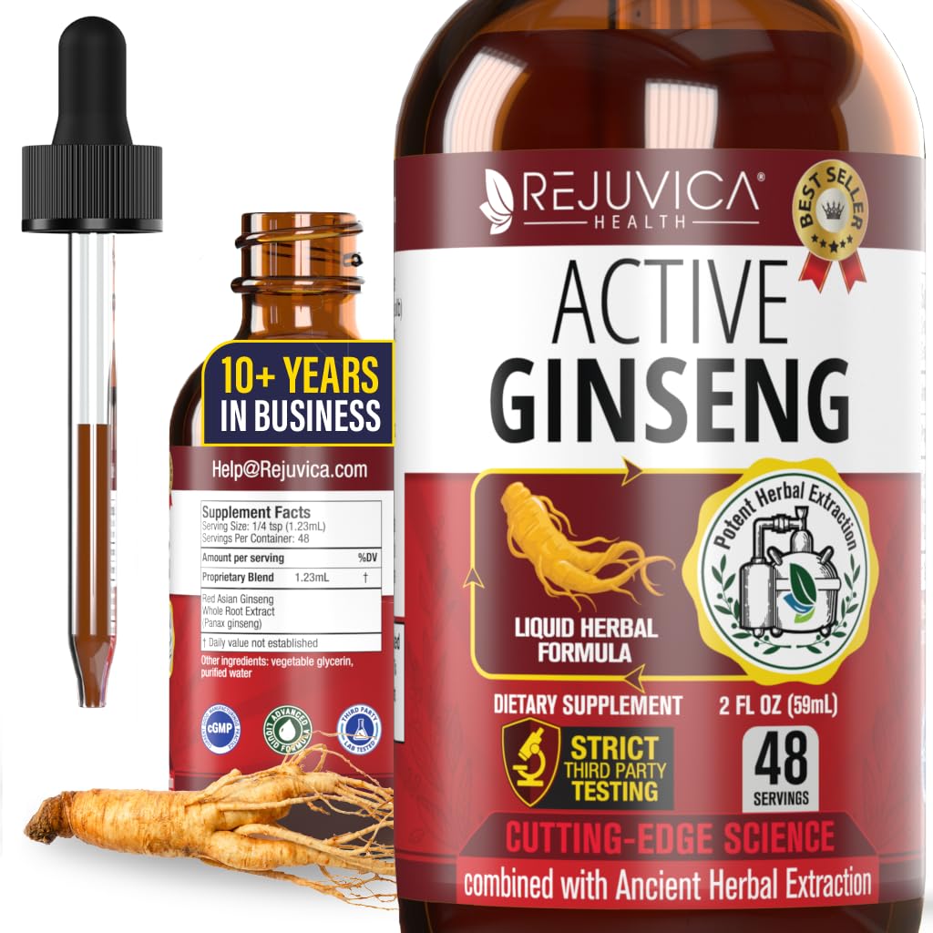 Active Ginseng Korean Red Panax Ginseng - 2x Absorption Liquid for Energy