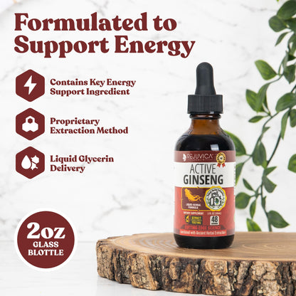 Active Ginseng Korean Red Panax Ginseng - 2x Absorption Liquid for Energy