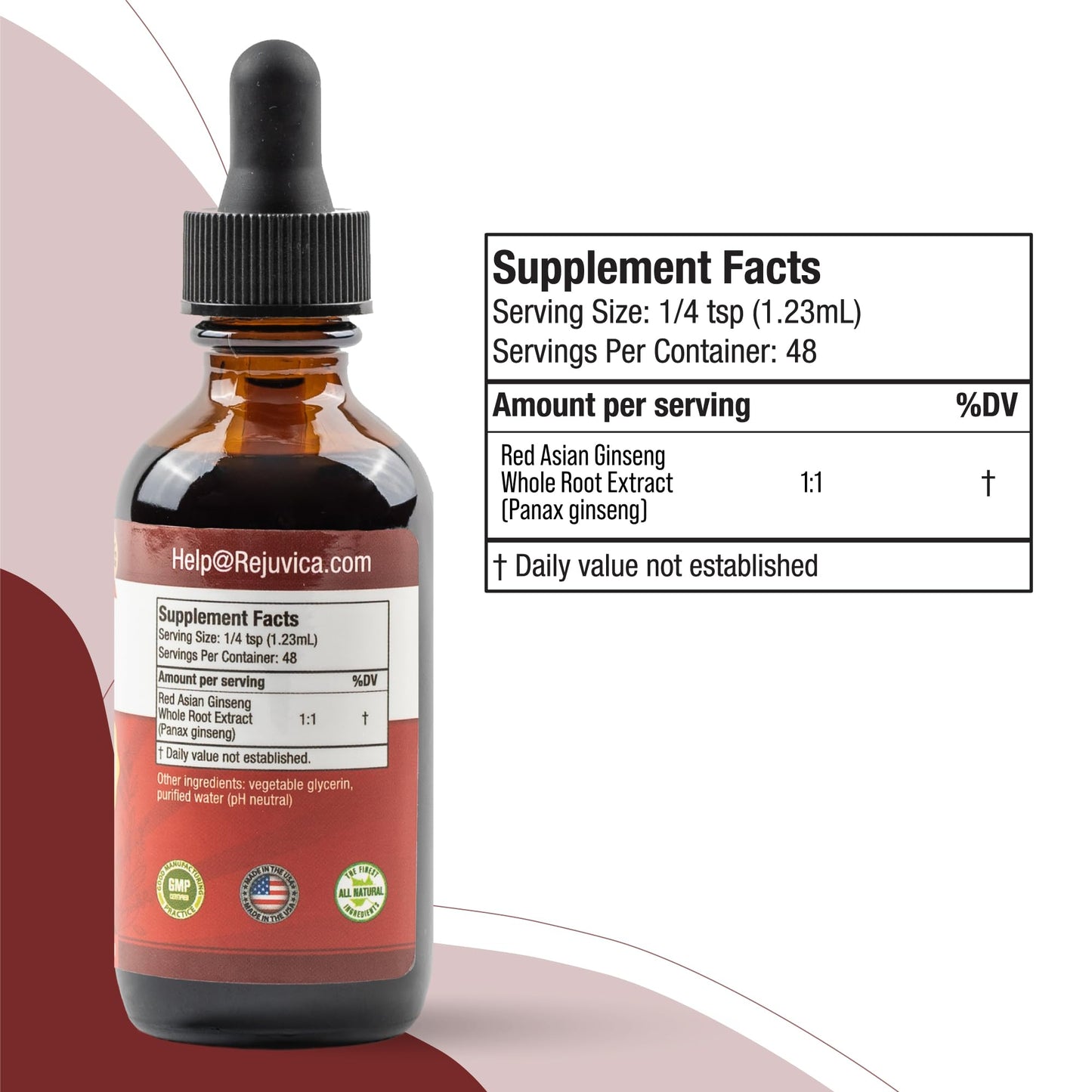 Active Ginseng Korean Red Panax Ginseng - 2x Absorption Liquid for Energy