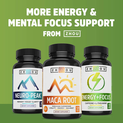Zhou Nutrition Green Tea Extract Supplement - 500mg per Serving | Vegan Capsules