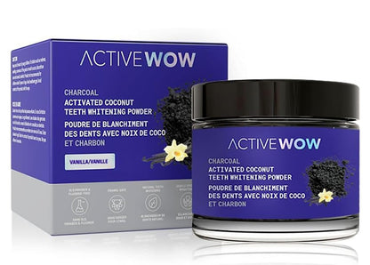 Active Wow Coconut Powder Toothpaste – Whitening, Fluoride-Free, Vanilla Flavor