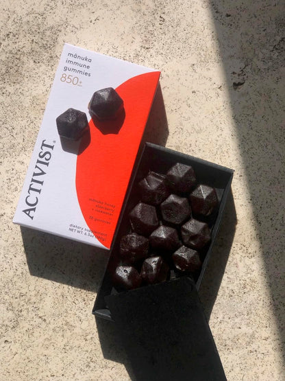 ACTIVIST Manuka Immune Gummies | Raw Mānuka Honey 850+MGO | Gluten-Free | 30 Gummies