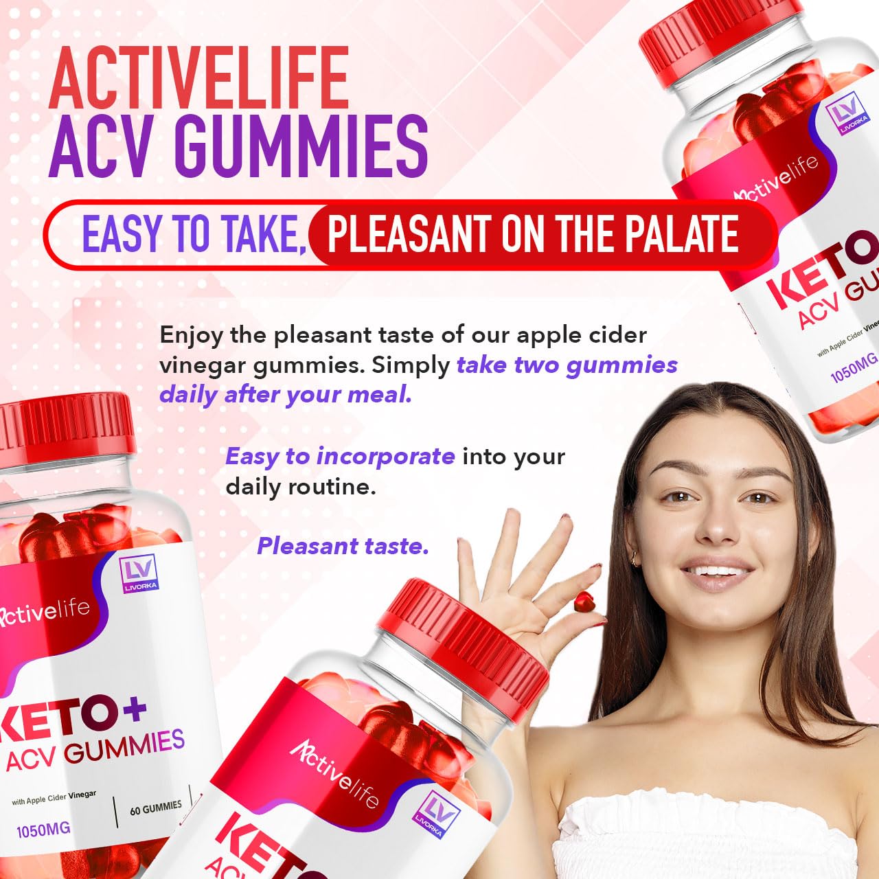 (2 Pack) ActivLife Keto ACV Gummies - Advanced Weight Loss