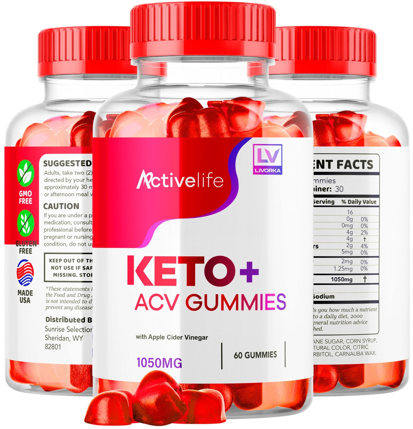 ActivLife Keto ACV Gummies (3 Pack) for Advanced Weight Loss