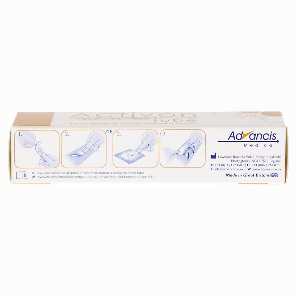 ActivOn Medical Grade 100% Manuka Honey Gel Tube – Wound Care Dressing