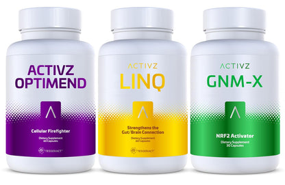 ACTIVZ Trifecta: GNM-X, Optimend & LINQ 3 Pack – Nrf2 Activation, Flexibility, Brain & Gut Function