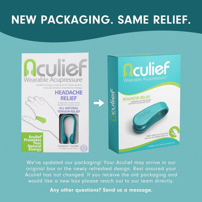 Aculief Acupressure Hand Clip – Stress Relief, Portable Stress Support (X-Small Teal)