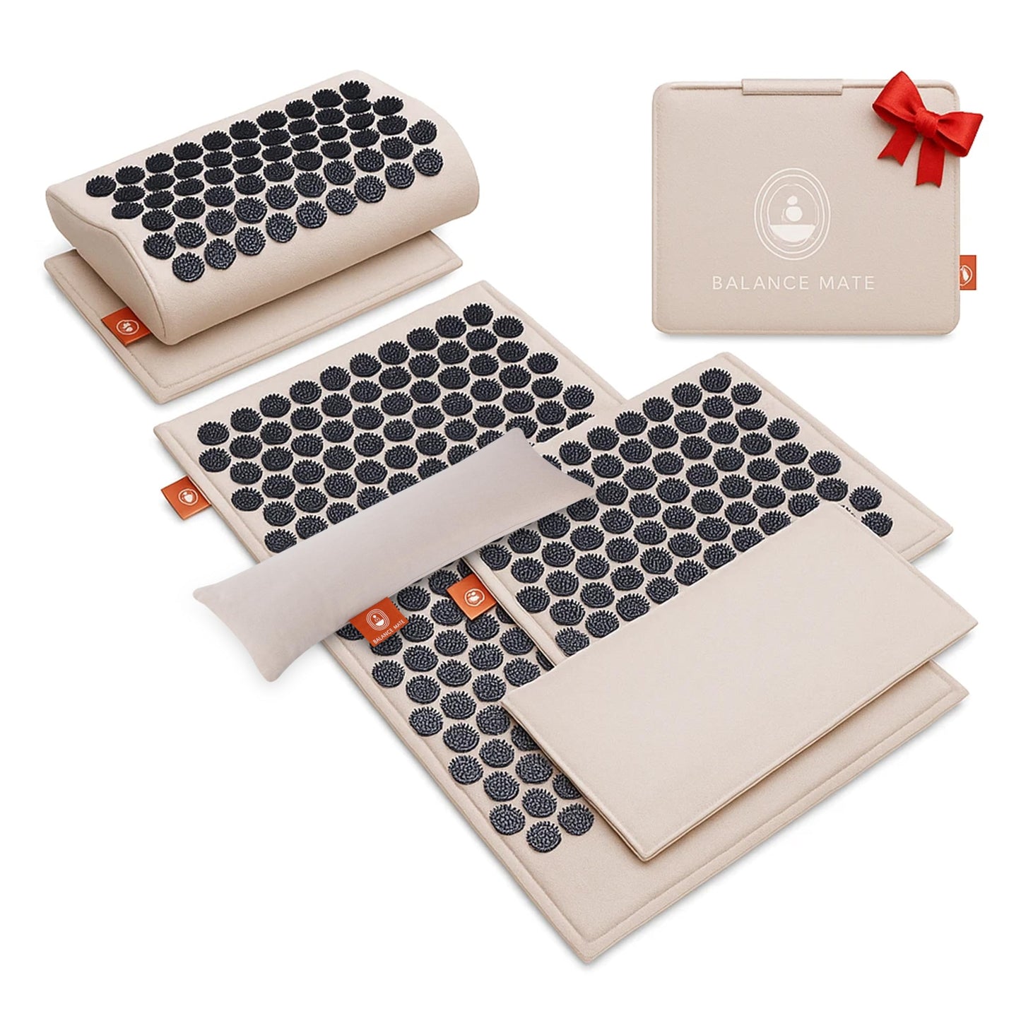 Acupressure Mat Set – 6,210 Points for Pain Relief & Relaxation (Soft Cream)
