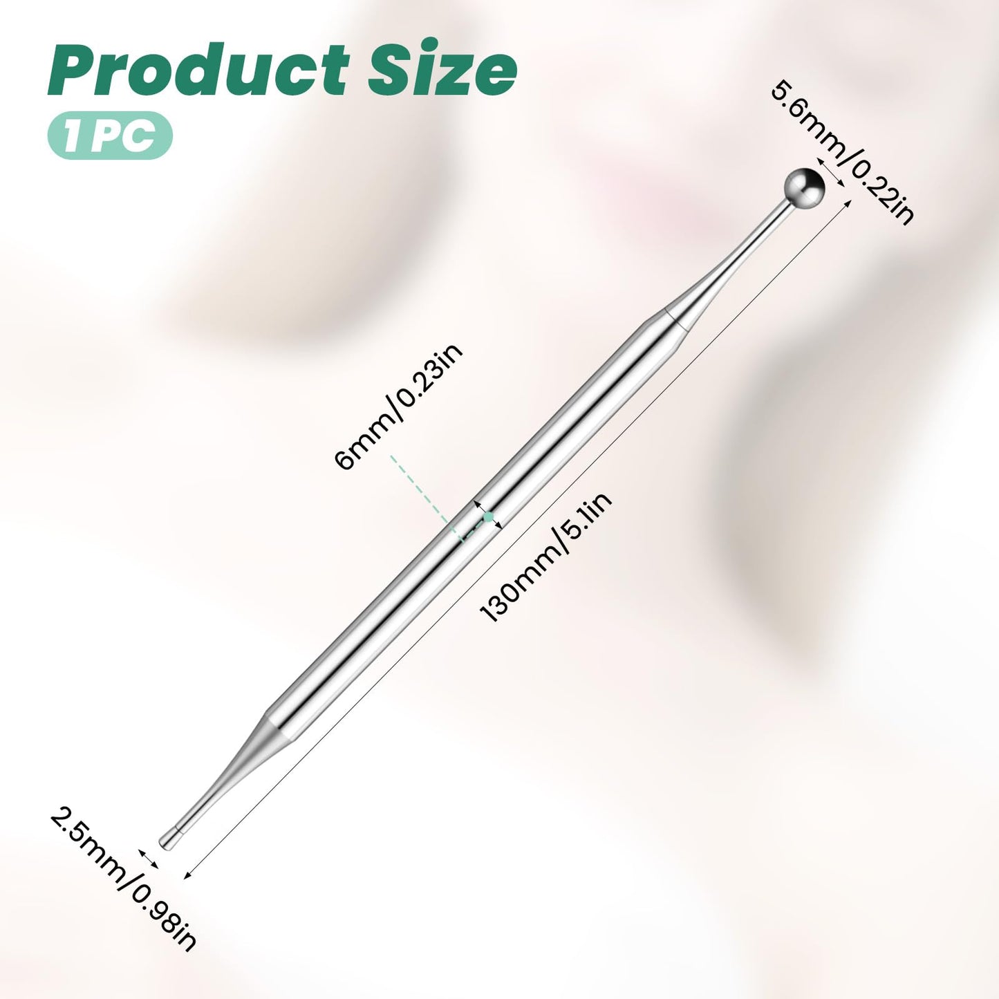 Acupuncture Pens Dual Head Facial Reflexology Tool – Stainless Steel 5.1in