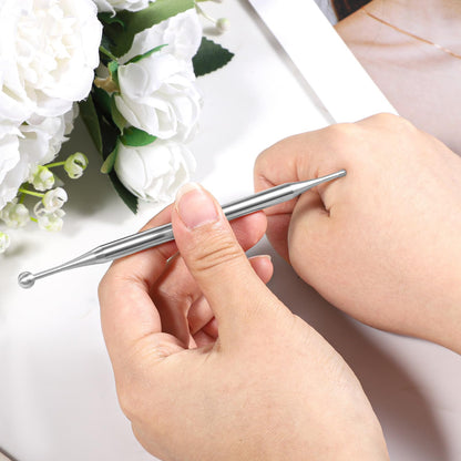 Acupuncture Pens Dual Head Facial Reflexology Tool – Stainless Steel 5.1in