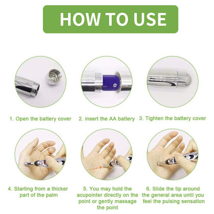 Acupuncture Pen - 5-in-1 Electronic Meridian Therapy | Massage Tool