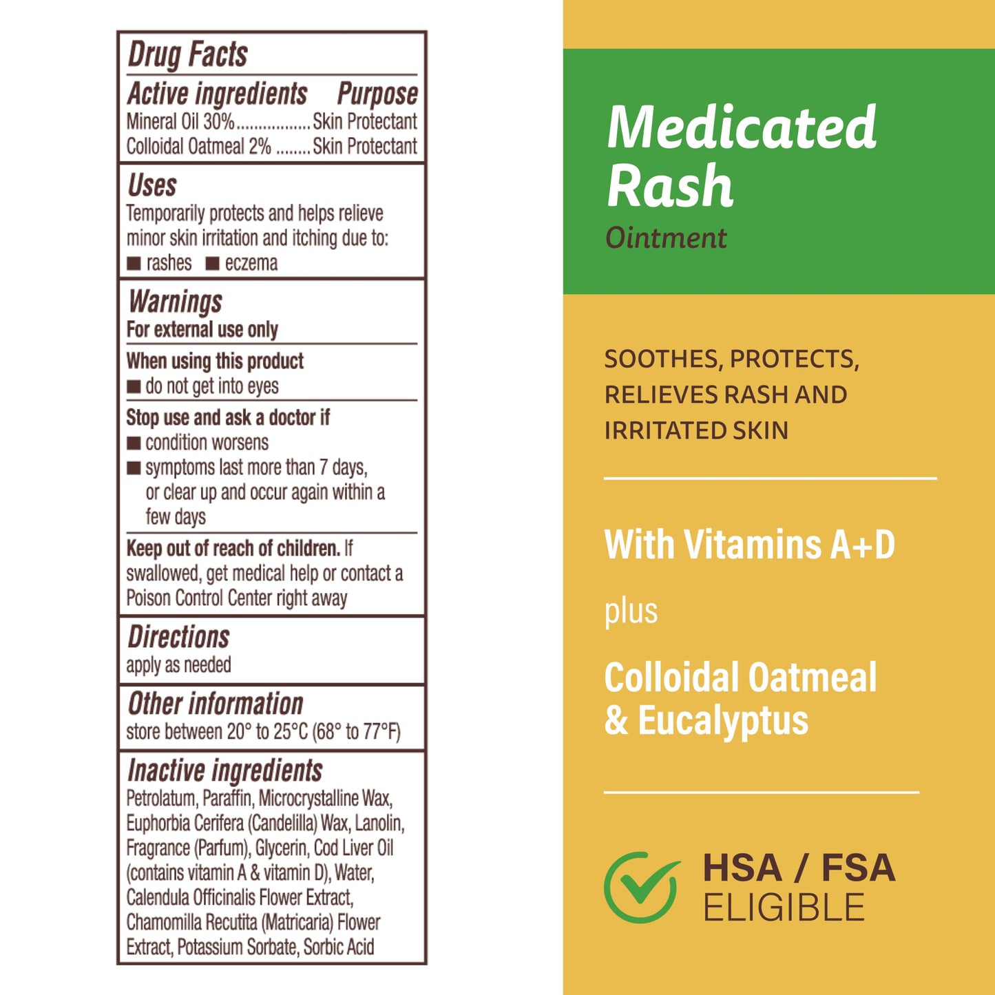 A+D Medicated Rash Ointment 15.2 oz – Soothes Poison Ivy, Eczema, Beard & Bikini Rash, Dry Skin