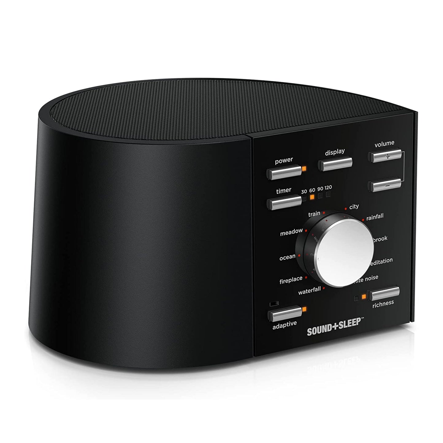 Sound+Sleep High Fidelity Sleep Sound Machine by Adaptive Sound Technologies — 30 Non-Looping Nature Sounds & Sleep Timer