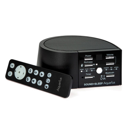 Adaptive Sound Technologies Sound + Sleep Aquarius Aquatic Noise Machine – Water Sounds for Sleep & Relaxation | Timer & Headphone Jack | Black