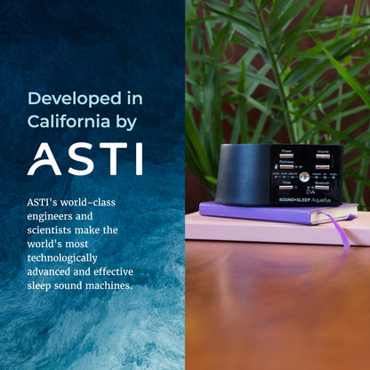 Adaptive Sound Technologies Sound + Sleep Aquarius Aquatic Noise Machine – Water Sounds for Sleep & Relaxation | Timer & Headphone Jack | Black