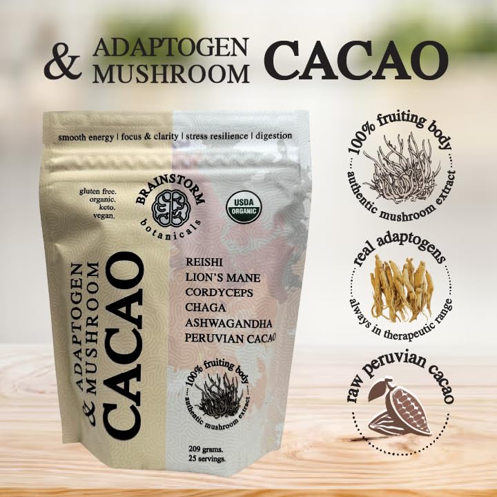 Adaptogen & Mushroom Cacao – Organic Cacao with Mushroom Extracts
