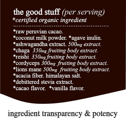 Adaptogen & Mushroom Cacao – Organic Cacao with Mushroom Extracts