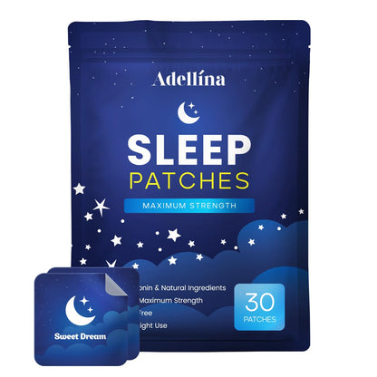 Adellina Sleep Patches - Extra Strength Sleep Aid for Adults (30 Patches) | All-Natural & Cruelty-Free