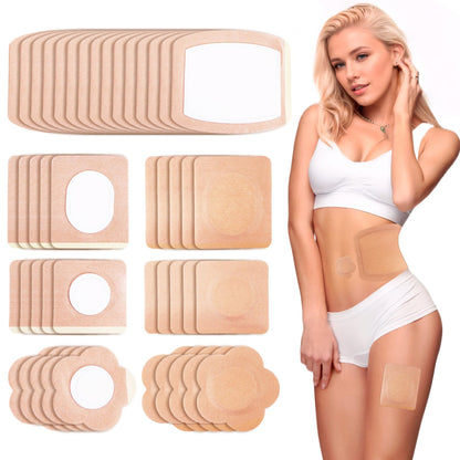 30Pcs Adhesive Castor Oil Pack Wrap – Organic Cotton Patch for Waist, Back, Neck, Arm, Belly | Leak-Proof