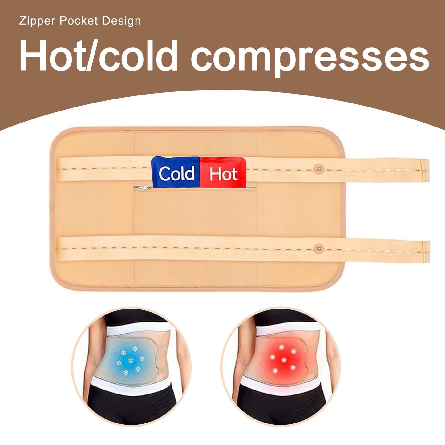 6 Pcs Castor Oil Pack Wrap Kit - Organic Cotton, Reusable, Adjustable Straps