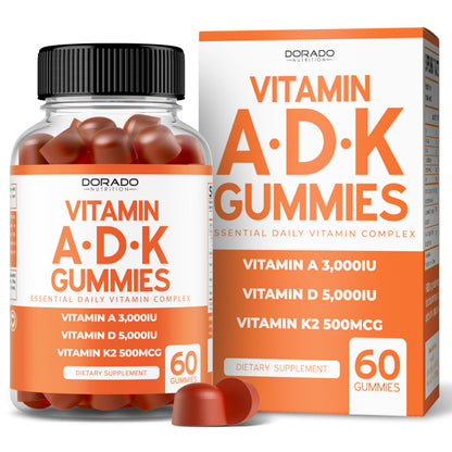 ADK Gummies D3 K2 – Raspberry 60-Count Sugar Free (10k/5k IU)