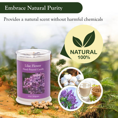 ADK Lilac Scented Candle – 10 oz Natural Soy Wax, Poured in the USA